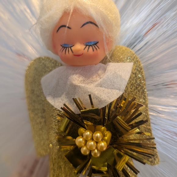 Gold and White Angel Tree Topper - Picture 2 of 9